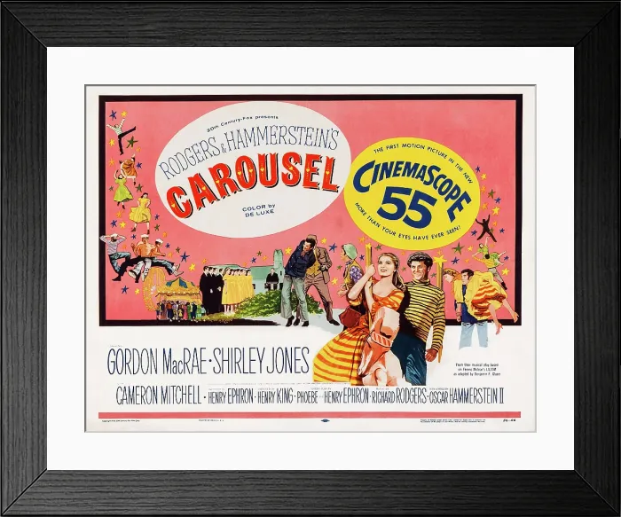 Framed Print : CAROUSEL, US poster art, Shirley Jones, Gordon MacRae, 1956, TM and Copyright 20th Century Fox Film Corp. All rights reserved. Courtesy: Everett Collection