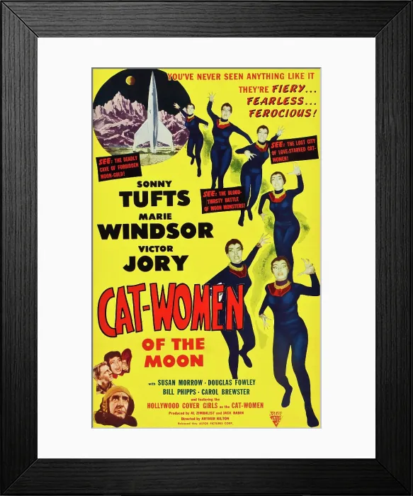 Framed Print : CAT-WOMEN OF THE MOON, Sonny Tufts, Marie Windsor, Victor Jory, 1953