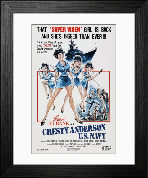 Framed Print : CHESTY ANDERSON U.S. NAVY, U.S. poster, Shari Eubank (center), 1976