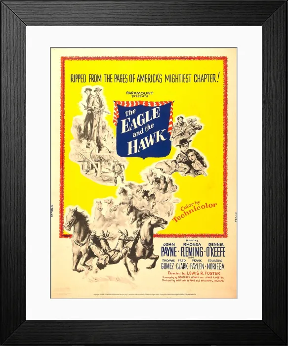 Framed Print : THE EAGLE AND THE HAWK, US poster, 1950