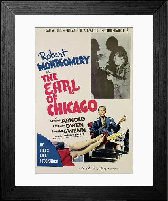 Framed Print : THE EARL OF CHICAGO, Robert Montgomery, Edward Arnold, (inset, right), 1940
