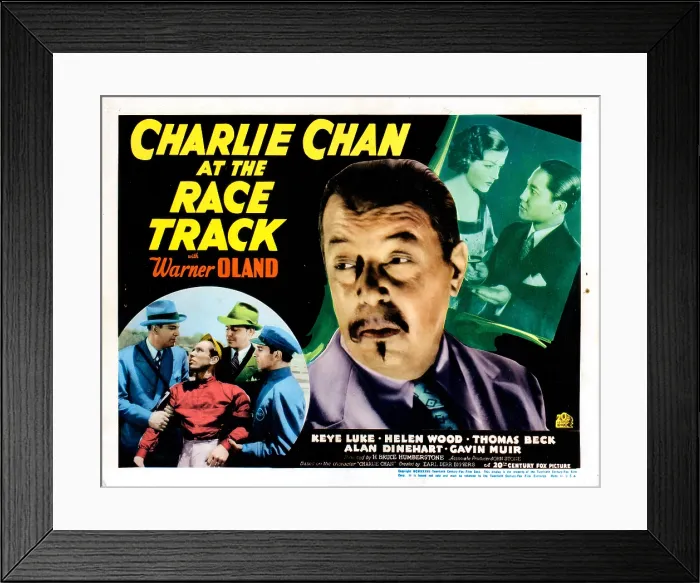 Framed Print : CHARLIE CHAN AT THE RACE TRACK, US poster, Warner Oland, 1936. TM and Copyright 20th Century Fox Film Corp. All rights reserved. Courtesy: Everett Collection