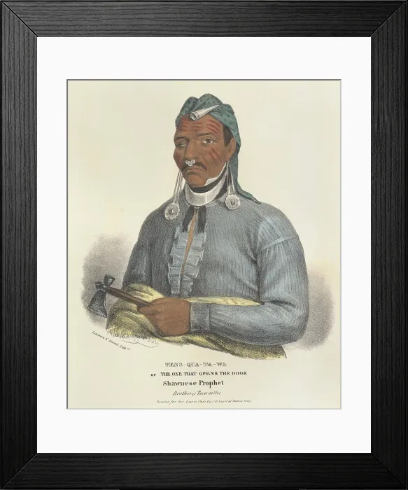 Framed Print : The Prophet, also called Tenskwatawa, in 1823, ten years after the death of his brother, Tecumseh Framed Print : The Prophet, also called Tenskwatawa, in 1823, ten years after the death of his brother, Tecumseh