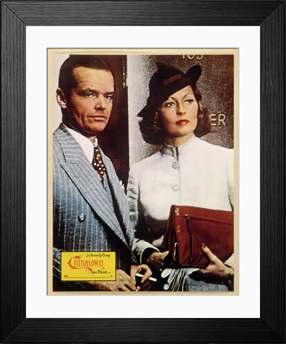 Framed Print : CHINATOWN, Jack Nicholson, Faye Dunaway, 1974