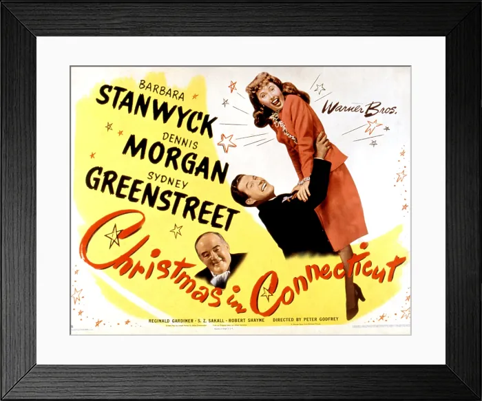 Framed Print : CHRISTMAS IN CONNECTICUT, Sydney Greenstreet, Dennis Morgan, Barbara Stanwyck, 1945