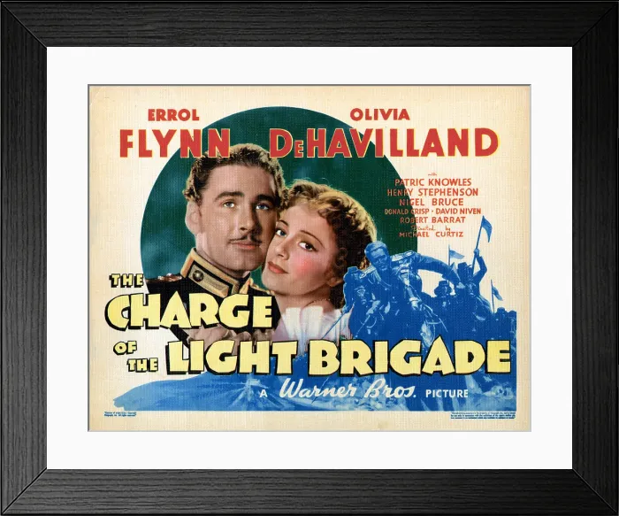 Framed Print : THE CHARGE OF THE LIGHT BRIGADE, from left, Errol Flynn, Olivia De Havilland, 1936 Framed Print : THE CHARGE OF THE LIGHT BRIGADE, from left, Errol Flynn, Olivia De Havilland, 1936