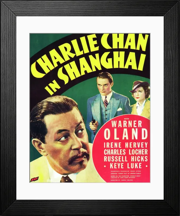 Framed Print : CHARLIE CHAN IN SHANGHAI, Warner Oland, Charles Locher, Irene Hervey, 1935, TM and copyright 20th Century Fox Film Corp. All rights reserved  /  Courtesy: Everett Collection