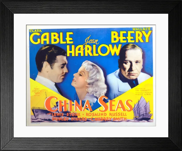 Framed Print : CHINA SEAS, Clark Gable, Jean Harlow, Wallace Beery, 1935