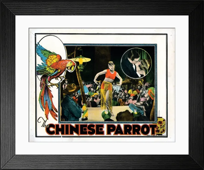 Framed Print : THE CHINESE PARROT, US lobbycard, Anna May Wong (center), 1927 Framed Print : THE CHINESE PARROT, US lobbycard, Anna May Wong (center), 1927