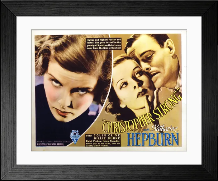 Framed Print : CHRISTOPHER STRONG, US poster, from left: Katharine Hepburn, Colin Clive, 1933