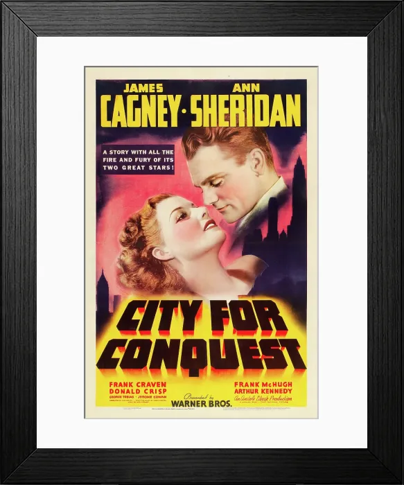 Framed Print : CITY FOR CONQUEST, Ann Sheridan, James Cagney, 1940 Framed Print : CITY FOR CONQUEST, Ann Sheridan, James Cagney, 1940