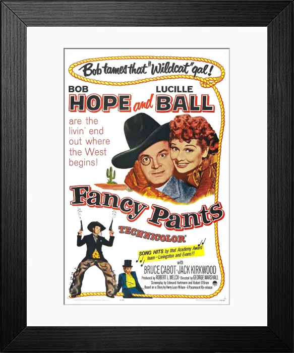 Framed Print : FANCY PANTS, US poster, Bob Hope, Lucille Ball, 1950 Framed Print : FANCY PANTS, US poster, Bob Hope, Lucille Ball, 1950
