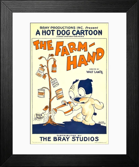 Framed Print : THE FARM HAND, (aka THE FARMHAND'), cartoon poster art, 1927 Framed Print : THE FARM HAND, (aka THE FARMHAND'), cartoon poster art, 1927