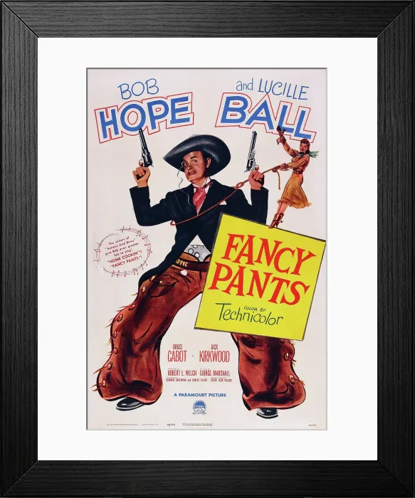 Framed Print : FANCY PANTS, US poster art, center: Bob Hope: right: Lucille Ball, 1950 Framed Print : FANCY PANTS, US poster art, center: Bob Hope: right: Lucille Ball, 1950