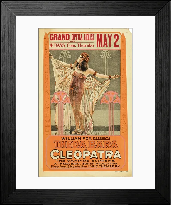 Framed Print : CLEOPATRA, Theda Bara, 1917