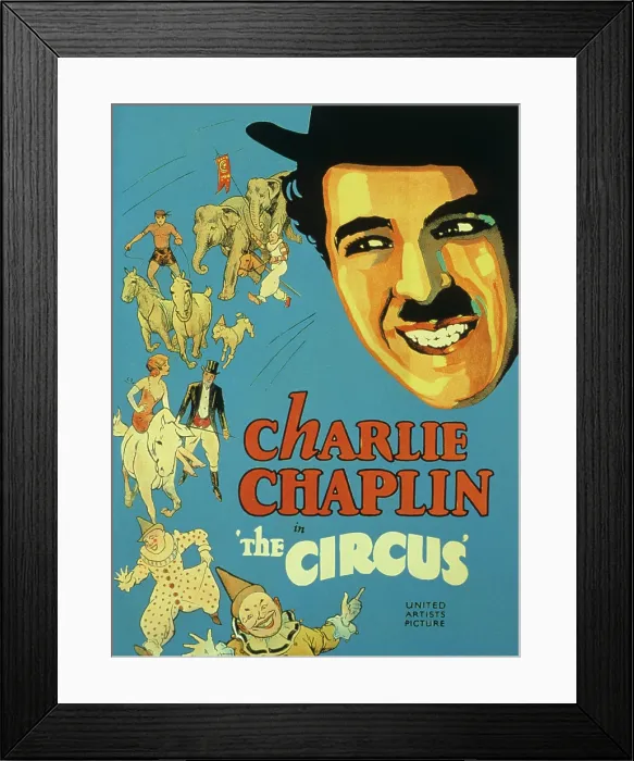 Framed Print : THE CIRCUS, US poster, Charlie Chaplin, 1928