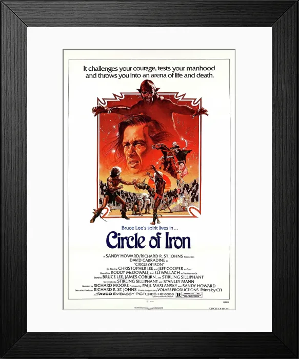 Framed Print : CIRCLE OF IRON, US poster art, David Carradine, 1978, Avco Embassy / courtesy Everett Collection