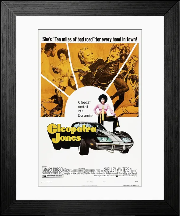 Framed Print : CLEOPATRA JONES, (poster art), Tamara Dobson, 1973