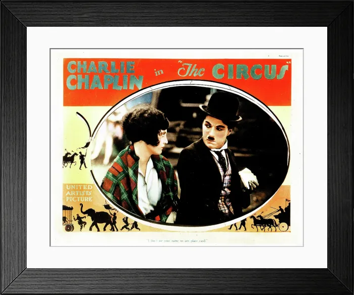 Framed Print : THE CIRCUS, Merna Kennedy, Charlie Chaplin, poster art, 1928