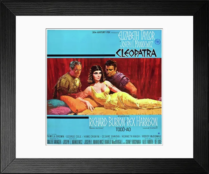 Framed Print : CLEOPATRA, Rex Harrison, Elizabeth Taylor, Richard Burton, 1963. TM and Copyright (c) 20th Century Fox Film Corp. All rights reserved Framed Print : CLEOPATRA, Rex Harrison, Elizabeth Taylor, Richard Burton, 1963. TM and Copyright (c) 20th Century Fox Film Corp. All rights reserved