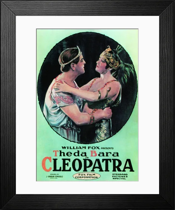 Framed Print : CLEOPATRA, Thurston Hall, Theda Bara, 1917