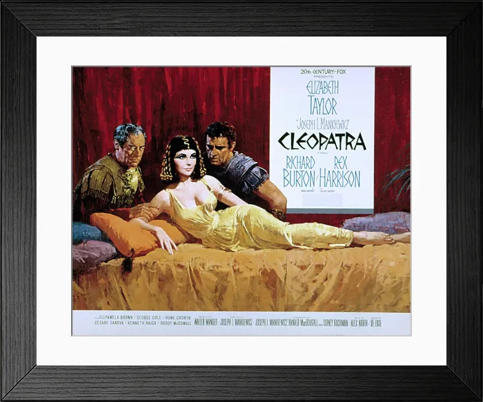 Framed Print : CLEOPATRA, Rex Harrison, Elizabeth Taylor, Richard Burton, 1963, TM and Copyright (c) 20th Century-Fox Film Corp. All Rights Reserved