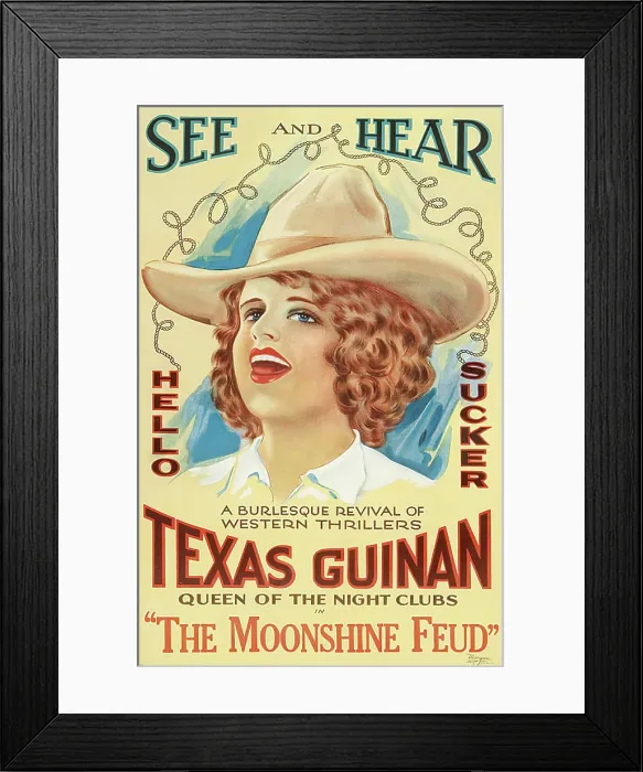 Framed Print : THE MOONSHINE FEUD, Texas Guinan, 1920