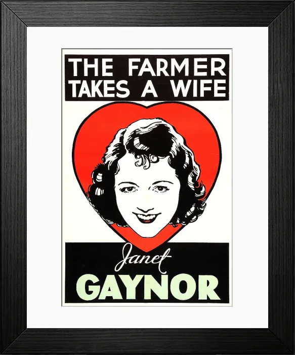 Framed Print : THE FARMER TAKES A WIFE, US poster art, Janet Gaynor, 1935. TM & copyright 20th Century Fox Film Corp. All rights reserved / courtesy Everett Collection Framed Print : THE FARMER TAKES A WIFE, US poster art, Janet Gaynor, 1935. TM & copyright 20th Century Fox Film Corp. All rights reserved / courtesy Everett Collection