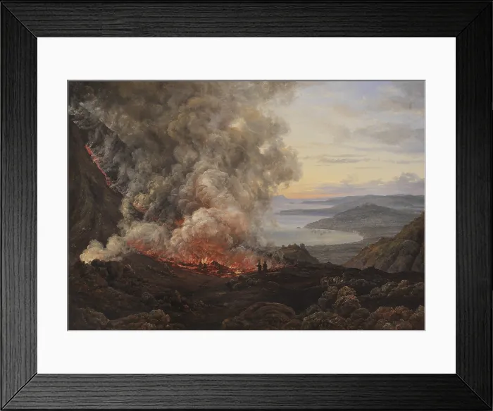 Framed Print : Eruption of the Volcano Vesuvius, 1821, by Johan Christian Dahl, 1788-1857, Norwegian oil painting Framed Print : Eruption of the Volcano Vesuvius, 1821, by Johan Christian Dahl, 1788-1857, Norwegian oil painting