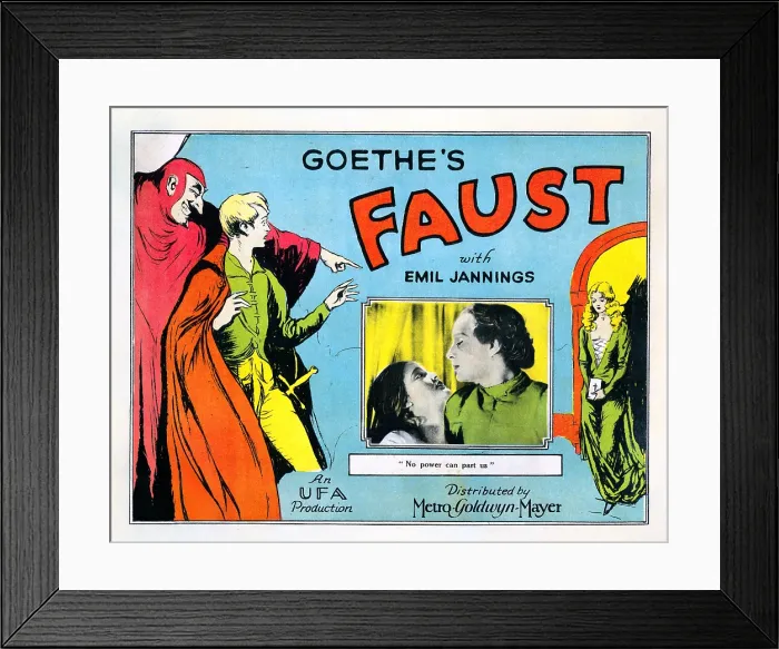 Framed Print : FAUST, (aka, FAUST - EINE DEUTSCHE VOLKSSAGE, aka FAUST: A GERMAN FOLK LEGEND), from left, Camilla Horn, Gosta Ekman, 1926