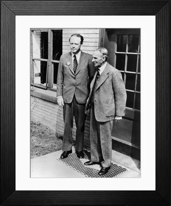 Framed Print : Pilot Charles Lindberg and Henry Ford. ca. 1942. Courtesy: CSU Archives / Everett Collection