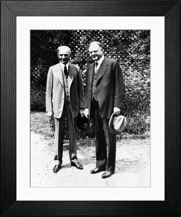 Framed Print : Henry Ford, and President Herbert Hoover at the White House. Washington DC, ca. 1930s. Courtesy: CSU Archives / Everett Collection
