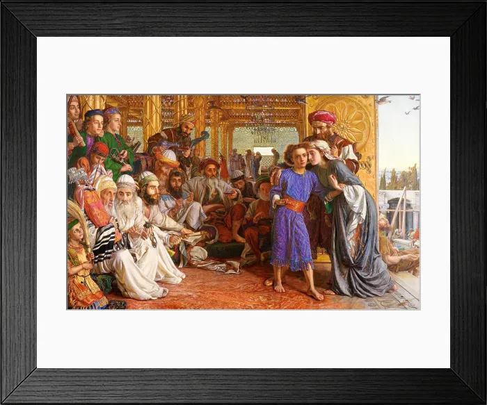 Framed Print : The Finding of the Savior in the Temple, 1855, by William Holman Hunt, 1827-1910, English painting, oil on canvas