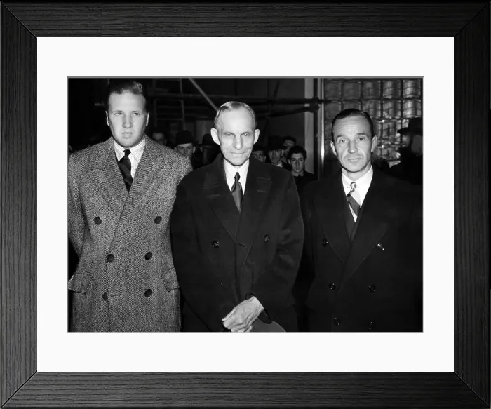 Framed Print : Three Generations of Fords: l to r: Henry Ford II, Henry Ford, and Edsel Ford at the Ford Exhibition at the 1939 World's Fair, 1939. Courtesy: CSU Archives / Everett Collection Framed Print : Three Generations of Fords: l to r: Henry Ford II, Henry Ford, and Edsel Ford at the Ford Exhibition at the 1939 World's Fair, 1939. Courtesy: CSU Archives / Everett Collection