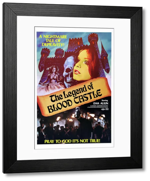 Framed Print : THE FEMALE BUTCHER, (aka CEREMONIA SANGRIENTA, aka BLOODY CEREMONY, aka BLOOD CASTLE, aka CONTESS DRACULA, aka THE BLOODY COUNTESS, aka THE LEGEND OF BLOOD CASTLE), US poster art