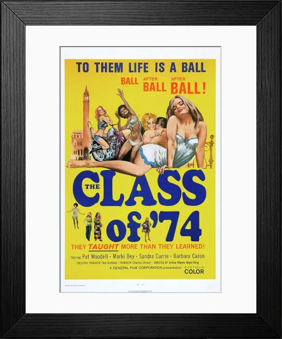 Framed Print : THE CLASS OF 74, (aka THE ROOMMATES), US poster, Marki Bey (raised arm), 1973