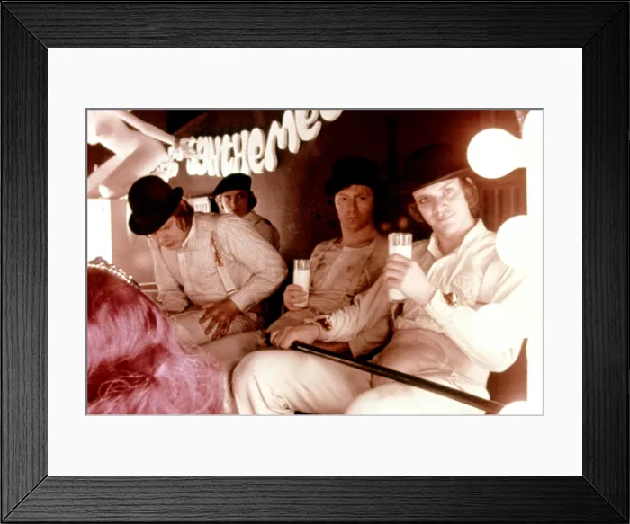 Framed Print : A CLOCKWORK ORANGE, Warren Clarke, James Marcus, Malcolm McDowell, 1971