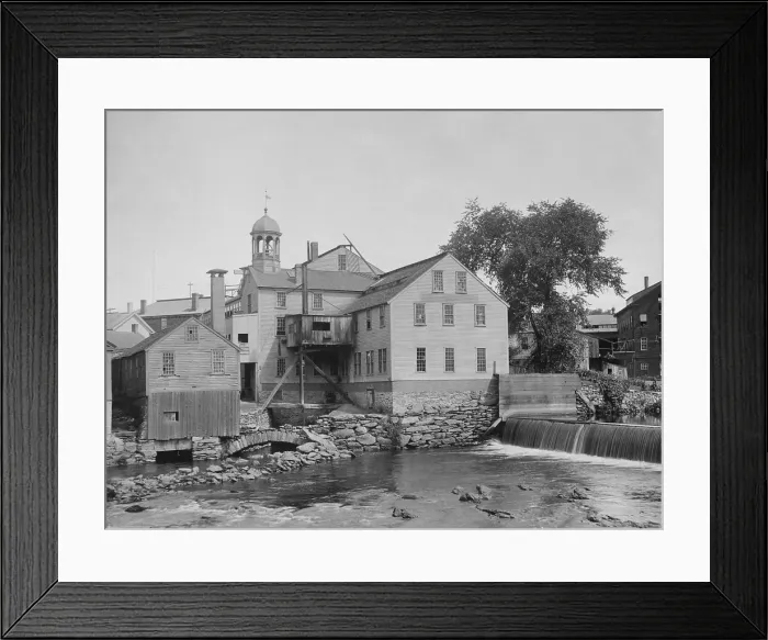 Framed Print : Slater Mill, Pawtucket, Rhode Island, photographed in 1890 Framed Print : Slater Mill, Pawtucket, Rhode Island, photographed in 1890