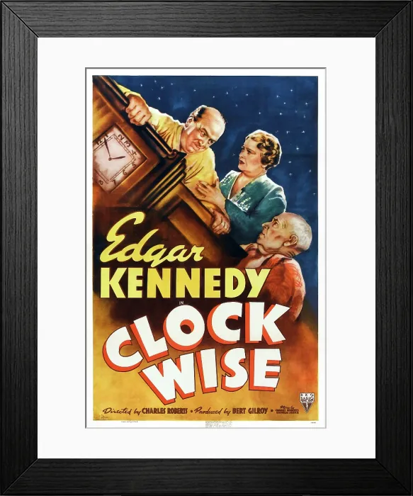 Framed Print : CLOCK WISE, US poster, from left: Edgar kennedy, Vivien Oakland, Billy Franey, 1939 Framed Print : CLOCK WISE, US poster, from left: Edgar kennedy, Vivien Oakland, Billy Franey, 1939