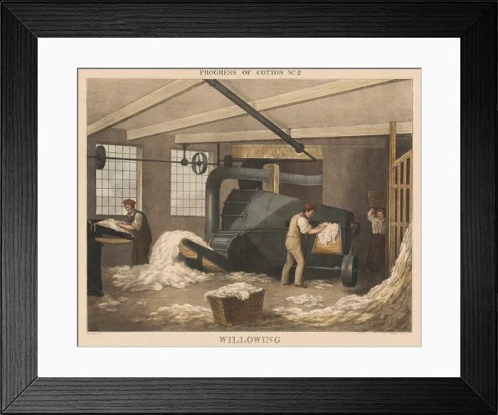 Framed Print : British 1840s depiction the Progress of Cotton, by Richard Barfoot, 2 of 12 Framed Print : British 1840s depiction the Progress of Cotton, by Richard Barfoot, 2 of 12