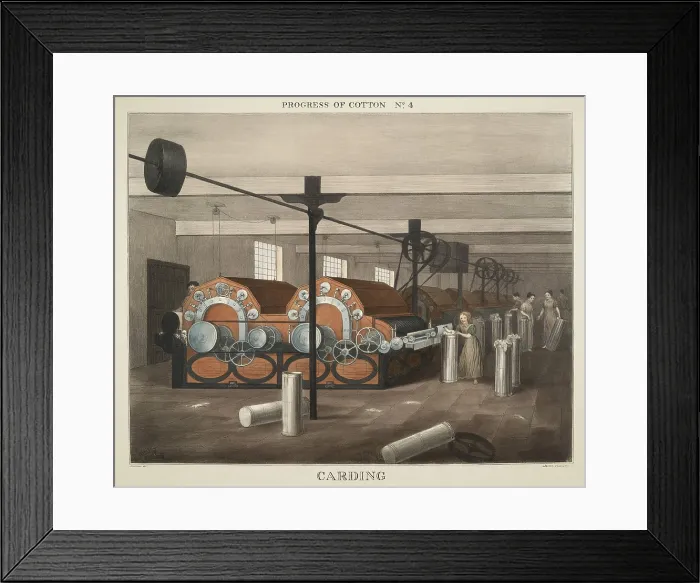 Framed Print : British 1840s depiction the Progress of Cotton, by Richard Barfoot, 4 of 12 Framed Print : British 1840s depiction the Progress of Cotton, by Richard Barfoot, 4 of 12