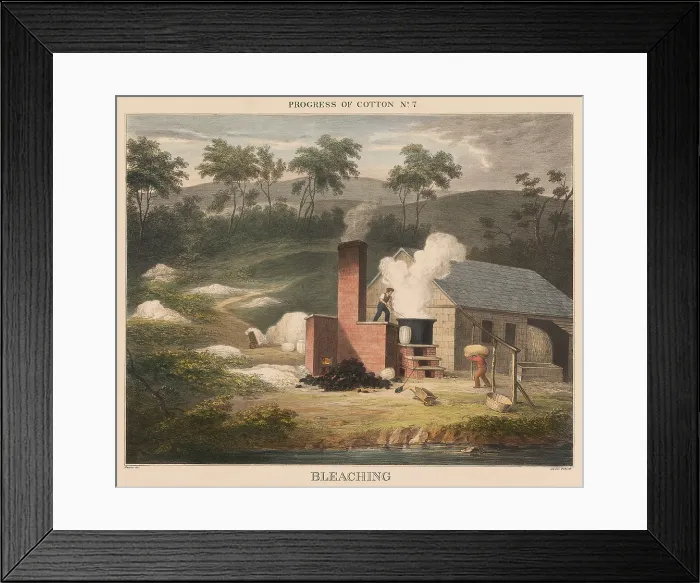 Framed Print : British 1840s depiction the Progress of Cotton, by Richard Barfoot, 7 of 12 Framed Print : British 1840s depiction the Progress of Cotton, by Richard Barfoot, 7 of 12