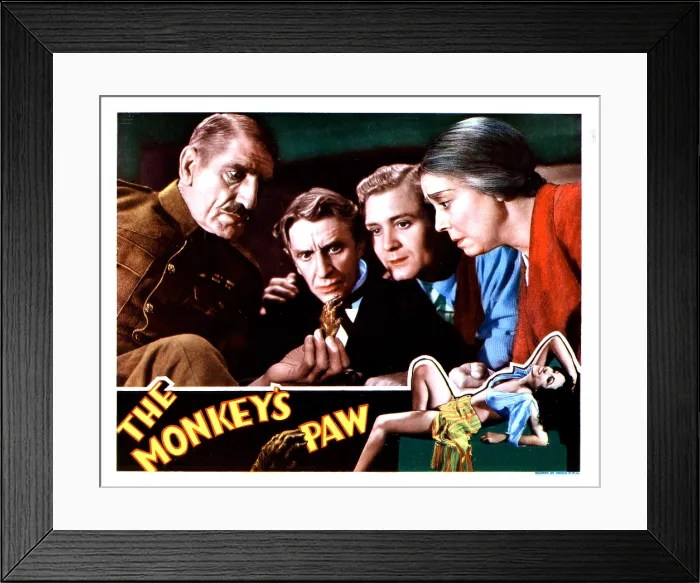 Framed Print : THE MONKEY'S PAW, from left, C. Aubrey Smith, Ivan F. Simpson, Bramwell Fletcher, Louise Carter, Nina Quartero, 1933