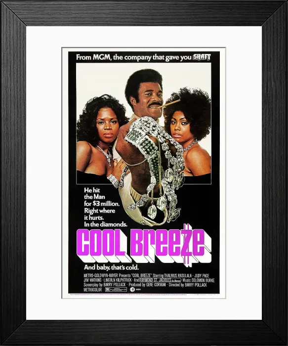 Framed Print : COOL BREEZE, US poster art, Thalmus Rasulala (center), Judy Pace (right), 1972