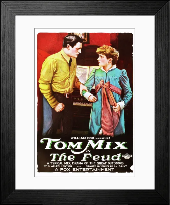Framed Print : THE FEUD, from left: Tom Mix, Eva Novak, 1919. TM & copyright 20th Century Fox Film Corp. All rights reserved / courtesy Everett Collection Framed Print : THE FEUD, from left: Tom Mix, Eva Novak, 1919. TM & copyright 20th Century Fox Film Corp. All rights reserved / courtesy Everett Collection