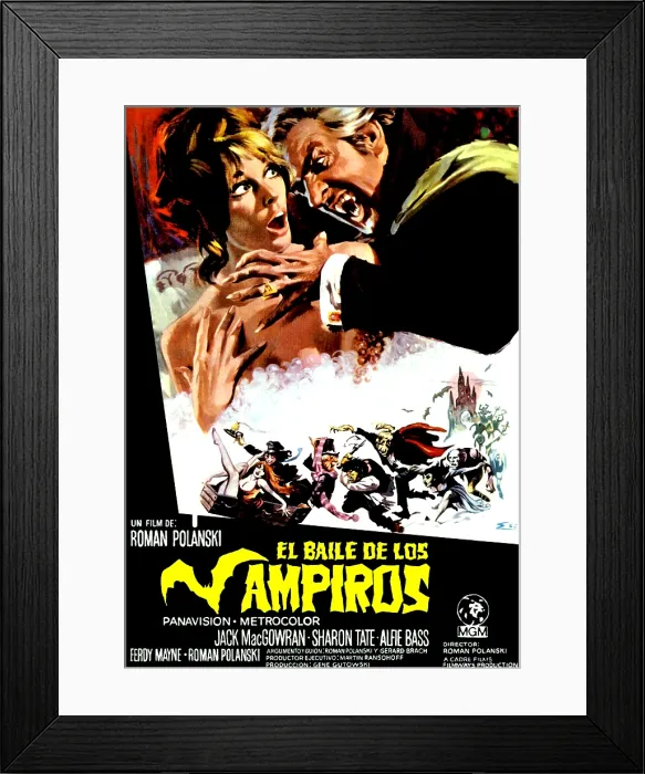 Framed Print : THE FEARLESS VAMPIRE KILLERS, (aka DANCE OF THE VAMPIRES), top from left: Sharon Tate, Ferdy Mayne; on bottom from left, as cartoons: Sharon Tate, Roman Polanski, Jack MacGowran Framed Print : THE FEARLESS VAMPIRE KILLERS, (aka DANCE OF THE VAMPIRES), top from left: Sharon Tate, Ferdy Mayne; on bottom from left, as cartoons: Sharon Tate, Roman Polanski, Jack MacGowran