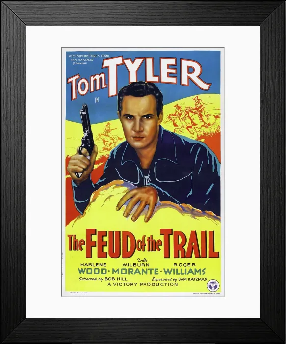 Framed Print : THE FEUD OF THE TRAIL, US poster, Tom Tyler, 1937