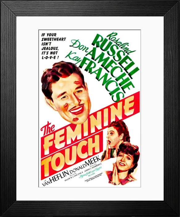 Framed Print : THE FEMININE TOUCH, US poster, Don Ameche, Rosalind Russell, Kay Francis, 1941 Framed Print : THE FEMININE TOUCH, US poster, Don Ameche, Rosalind Russell, Kay Francis, 1941