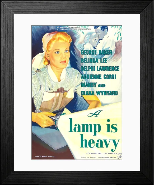 Framed Print : A LAMP IS HEAVY, (aka THE FEMININE TOUCH, aka THE GENTLE TOUCH), British poster, Belinda Lee, George Baker, 1956