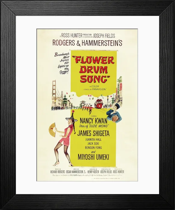 Framed Print : FLOWER DRUM SONG, US poster art, from left: Nancy Kwan, Miyoshi Umeki, 1961 Framed Print : FLOWER DRUM SONG, US poster art, from left: Nancy Kwan, Miyoshi Umeki, 1961